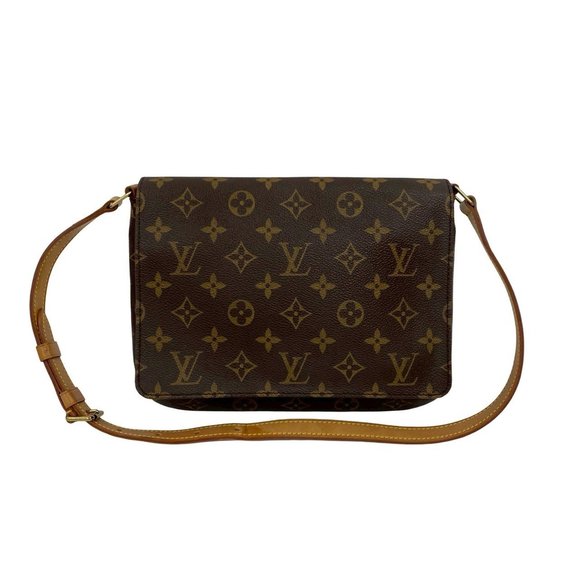 LOUIS VUITTON Brown Monogram Leather Shoulder Bag - Picture 1 of 9